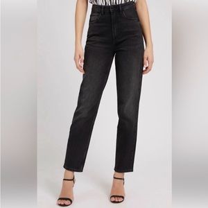 New Guess mom jeans black